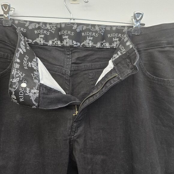Riders By Lee Women's Black Mid Rise Bootcut Straight Leg Jeans Size 20W/P A6 - Picture 6 of 8